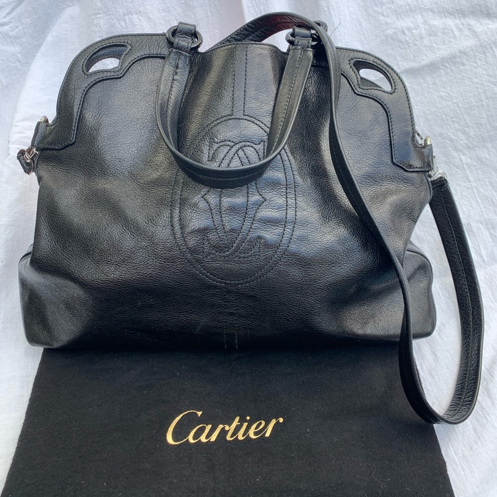 Marcello de Cartier Leather Bag Black
